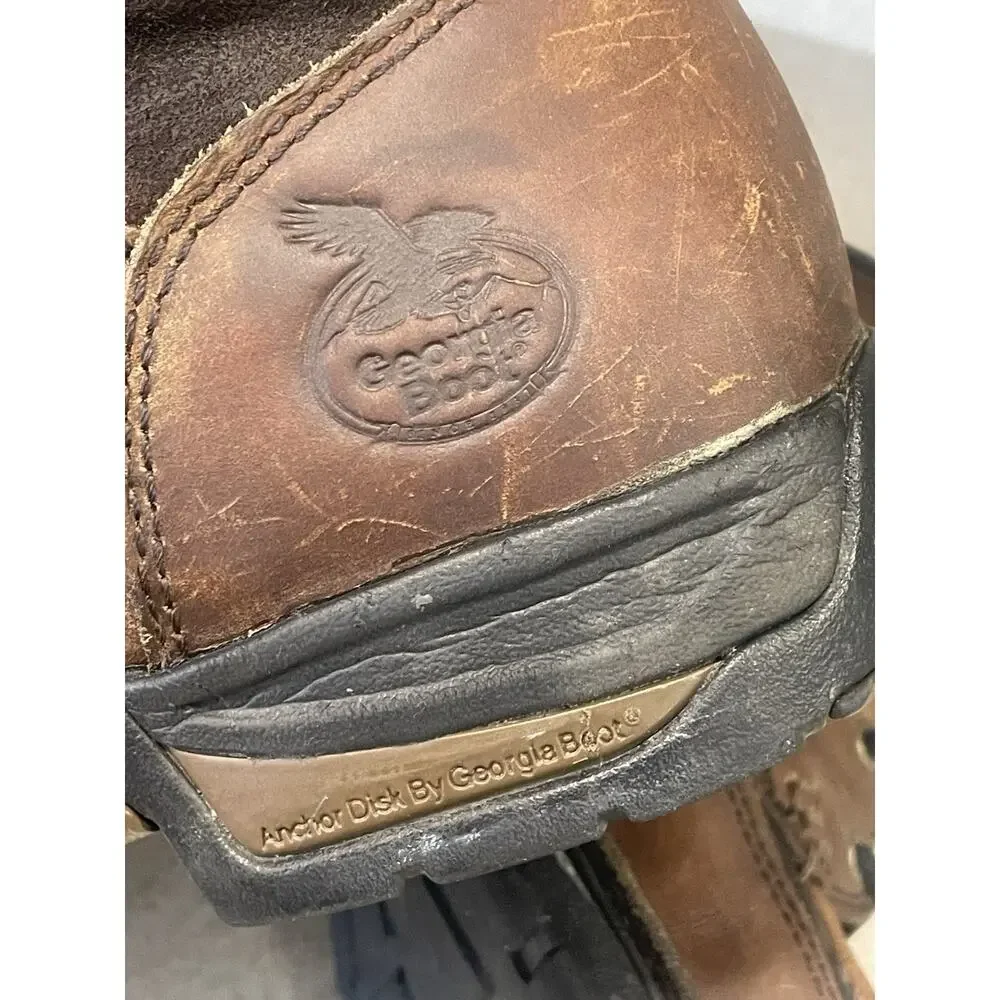 Georgia Boot Athens Steel Toe Work Boots Men’s 11.5 W Brown Leather Waterproof